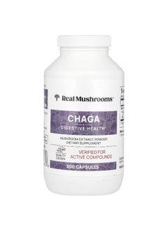 Real Mushrooms Real Mushrooms, Chaga, Mushroom Extract Powder, 300 Capsules  - Image 1