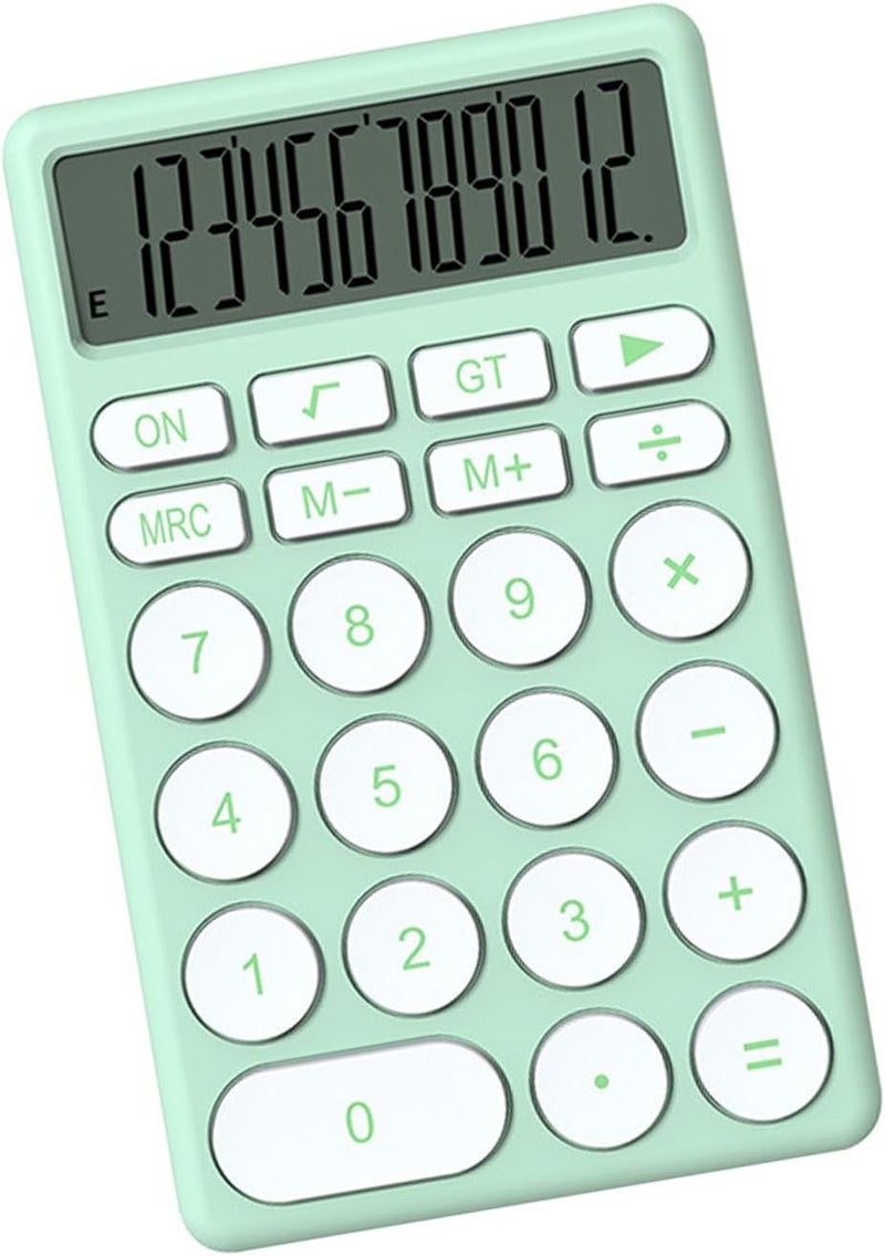 Zerodis Cartoon Calculator, Cute 8 Digit LCD Display with Large Screen and Quiet Keyboard, for School Kids Students Home Office (Green) - Image 3