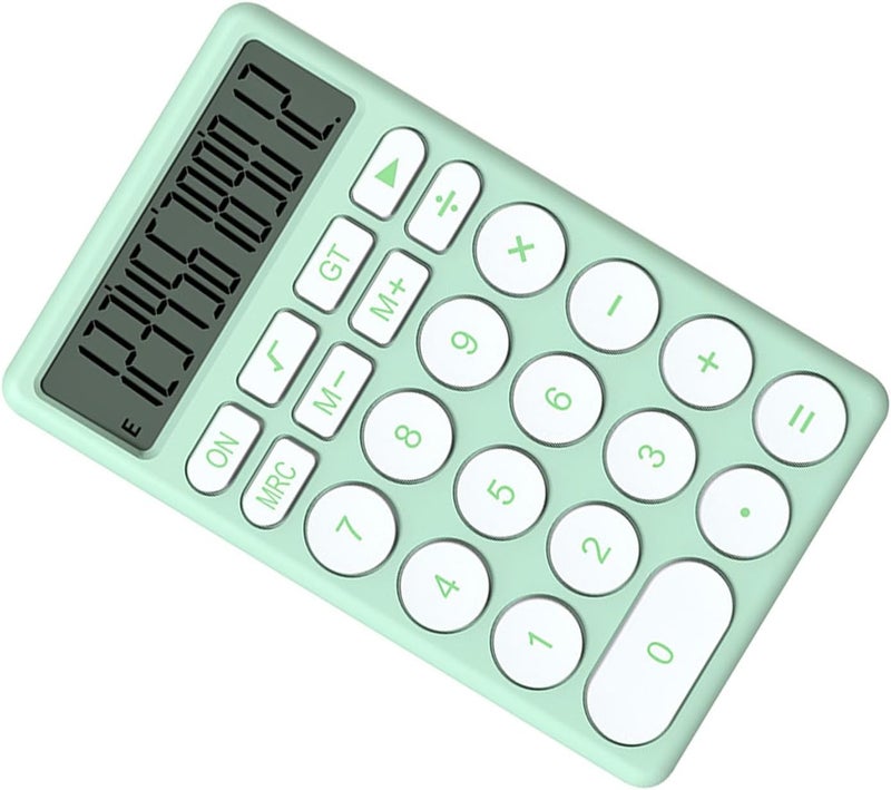 Zerodis Cartoon Calculator, Cute 8 Digit LCD Display with Large Screen and Quiet Keyboard, for School Kids Students Home Office (Green) - Image 5