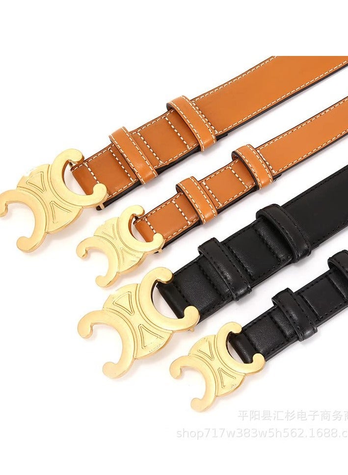 Double C Arc de Triomphe Belt Women's Leather-90/95/100/105/110cm - Image 5