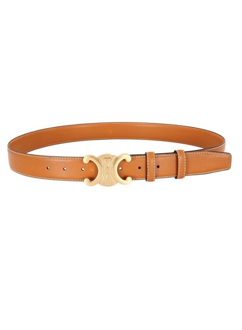 Double C Arc de Triomphe Belt Women's Leather-90/95/100/105/110cm - Image 1