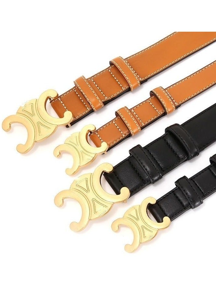 Double C Arc de Triomphe Belt Women's Leather-90/95/100/105/110cm - Image 4