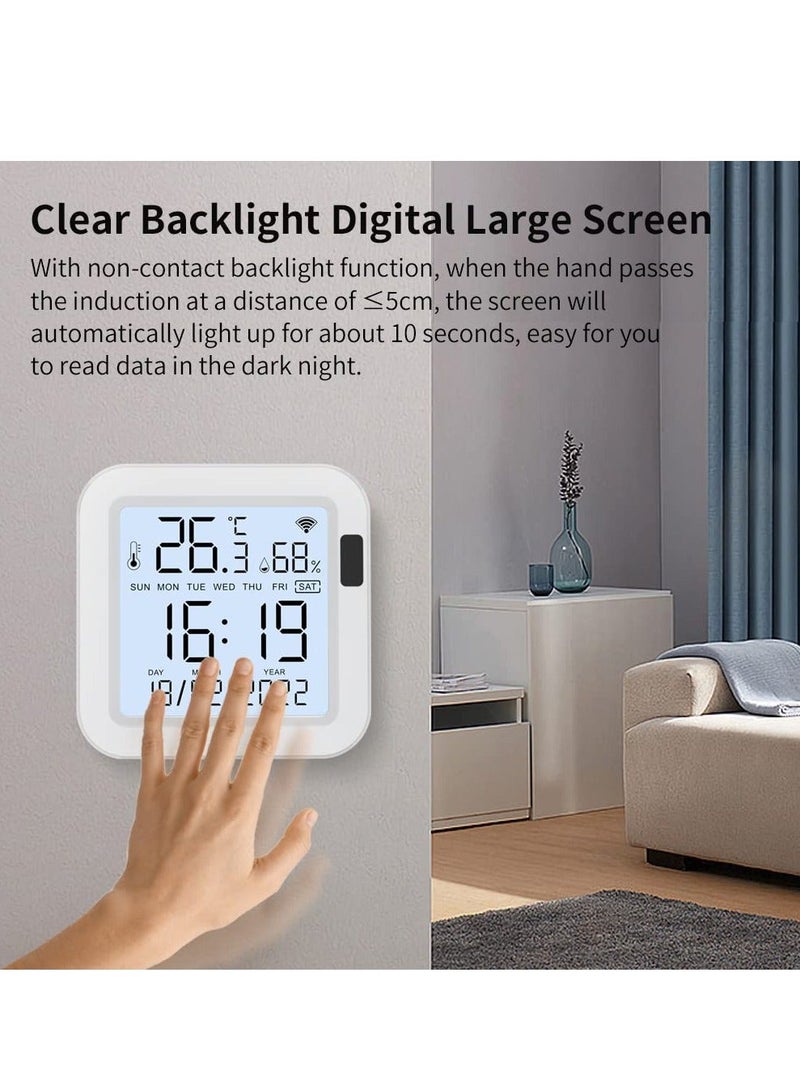 Indoor Thermometer Hygrometer, WiFi Humidity Meter and Temperature Sensor with App Control, Large Display Backlight, Notification Alerts, for Home, Baby Room, Cellar - Image 3