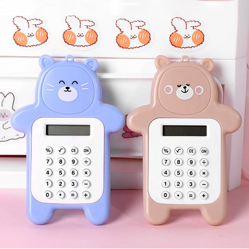 Calculator Electronic 8-Digit Bear Compact Mini Lightweight Portable  Handheld Calculator for Students Home School Office - Image 4
