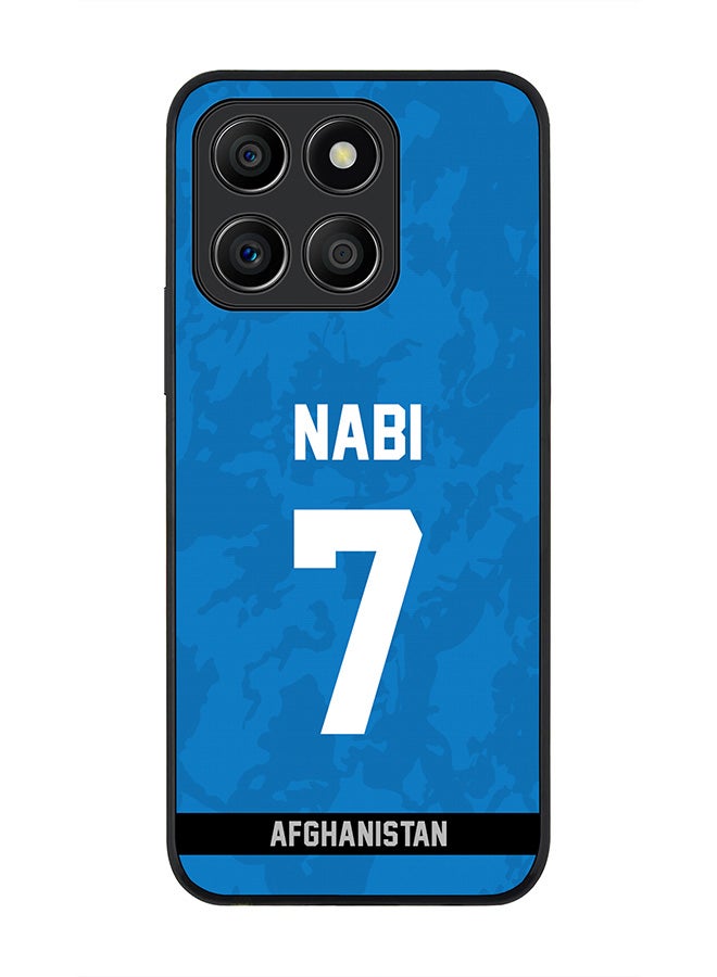 Stylizedd Rugged Black Edge Case for Honor X8b, Slim fit Case Flexible Anti Drop TPU Gel Thin Cover -  Team Afghanistan Mohammad Nabi, Jersey No 7 - Image 1