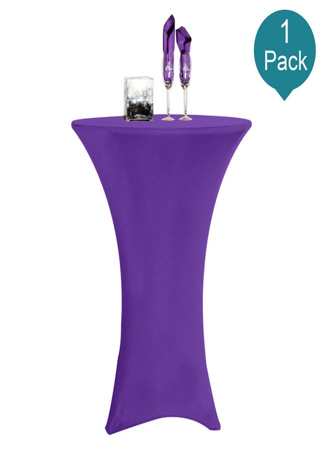 RELIANCER 1 Pack Cocktail Table Covers,30"x42" Fitted Spandex Tablecloth,Stretch Round Highboy Tables Cover,Elastic High Top Table Cloths for Outdoor Party,Wedding,Bar,Birthday,Banquet,Trade Show - Image 2