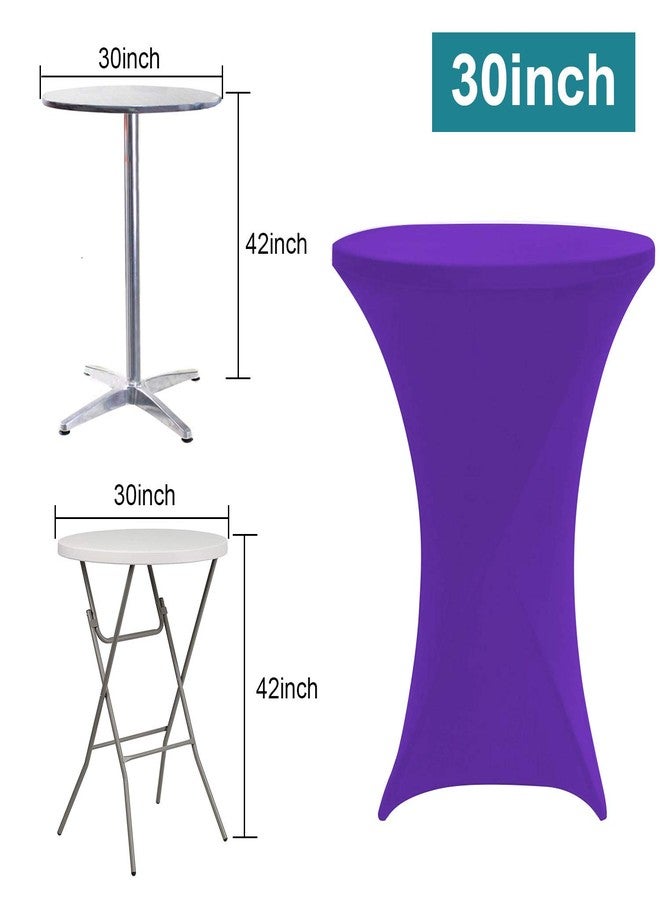 RELIANCER 1 Pack Cocktail Table Covers,30"x42" Fitted Spandex Tablecloth,Stretch Round Highboy Tables Cover,Elastic High Top Table Cloths for Outdoor Party,Wedding,Bar,Birthday,Banquet,Trade Show - Image 5
