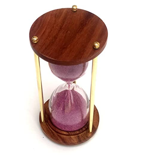 WinMart Nautical_Antique Timer Hourglass 5 Minute Purple Sand Timer Beautiful Home and Office Table Decorative Item - Image 2
