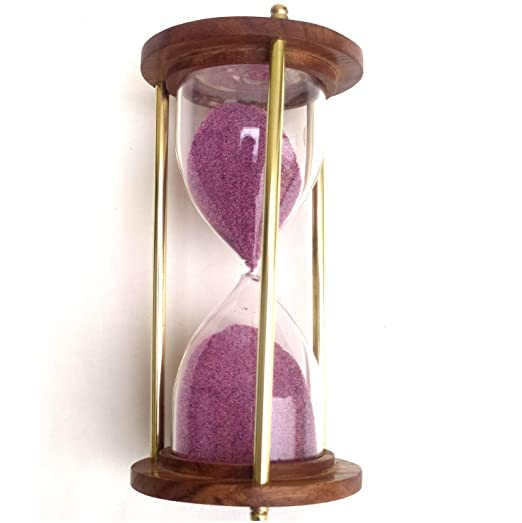 WinMart Nautical_Antique Timer Hourglass 5 Minute Purple Sand Timer Beautiful Home and Office Table Decorative Item - Image 5