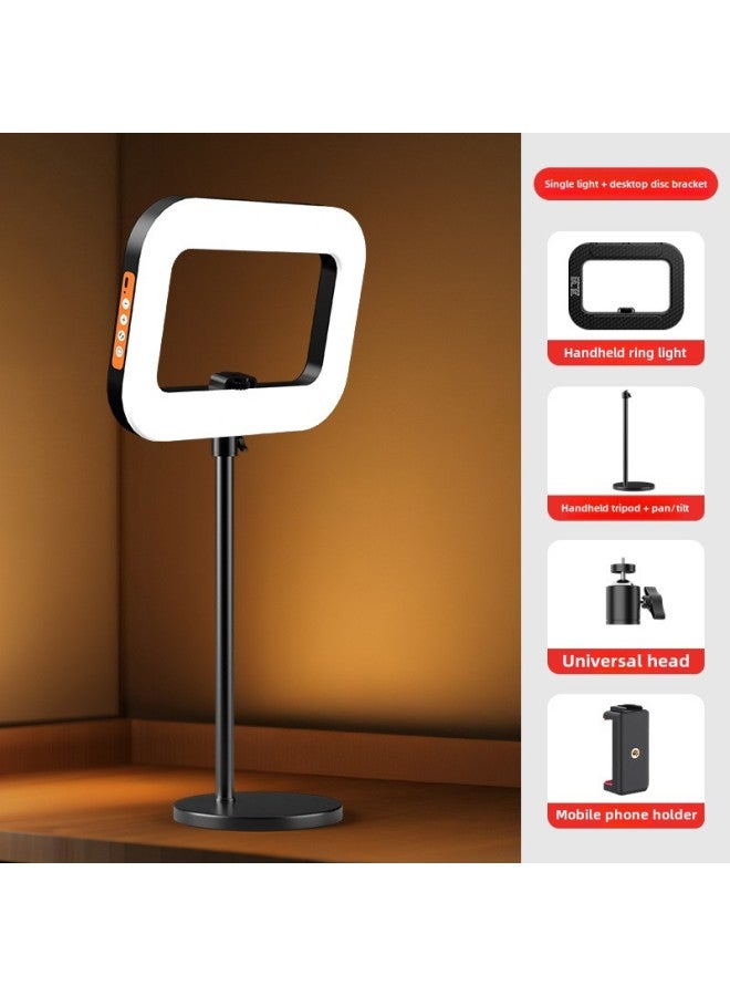 YM-200 Outdoor Charging Fill Light Desktop Live Rabbit Cage Mobile Photography Light Handheld Ring Beauty Fill Light-Light Source Color:Rechargeable Model With 2 Hours Of Battery Life  - Image 1