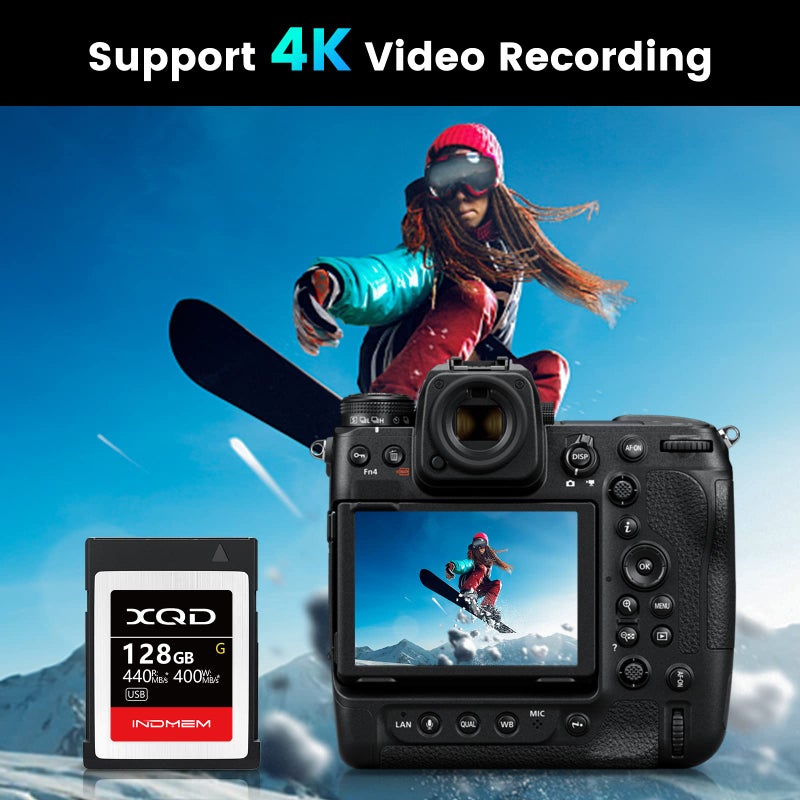 INDMEM XQD 128GB Memory Cards, 5X Tough MLC XQD Flash Memory Cards High Speed G Series| Max Read 440MB/s, Max Write 400MB/s - Image 4