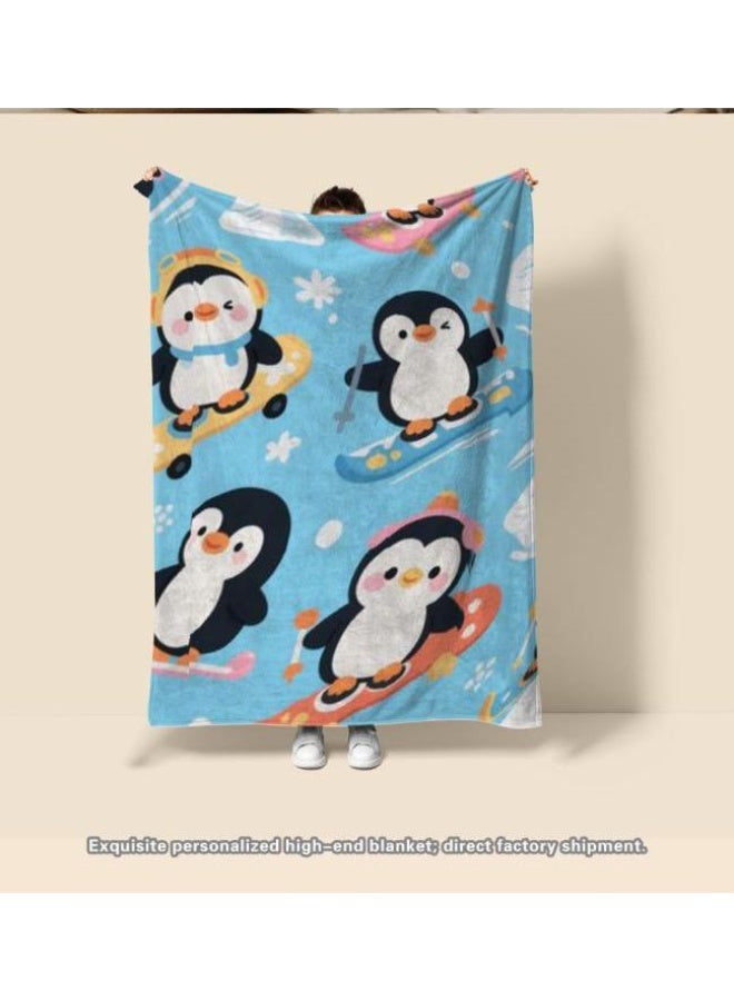 عام بطانية رقيقة من الفانيلا الكرتونية للأطفال والرضع (دافئة ومريحة، ومناسبة للنوم والألعاب) 70 سم * 100 سم - Image 2