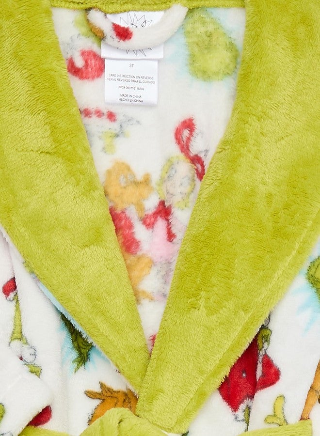The Grinch Grinch who Stole Christmas Toddler Christmas Boys or Girls Robe, Size 12M-5T (US, Age, 12 Months, Multicolor) - Image 3