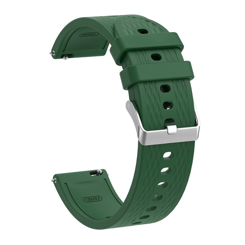 For Oppo Watch X2 Mini Silicone Watch Cover Integrated Diamond Texture Silicone Watch Band(Dark Green) - Image 3