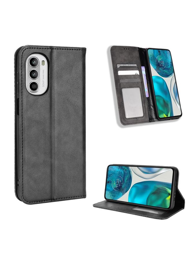 S-TOP Case For Motorola Moto G52 4G Magnetic Buckle Retro Texture Leather Phone Case - Image 1
