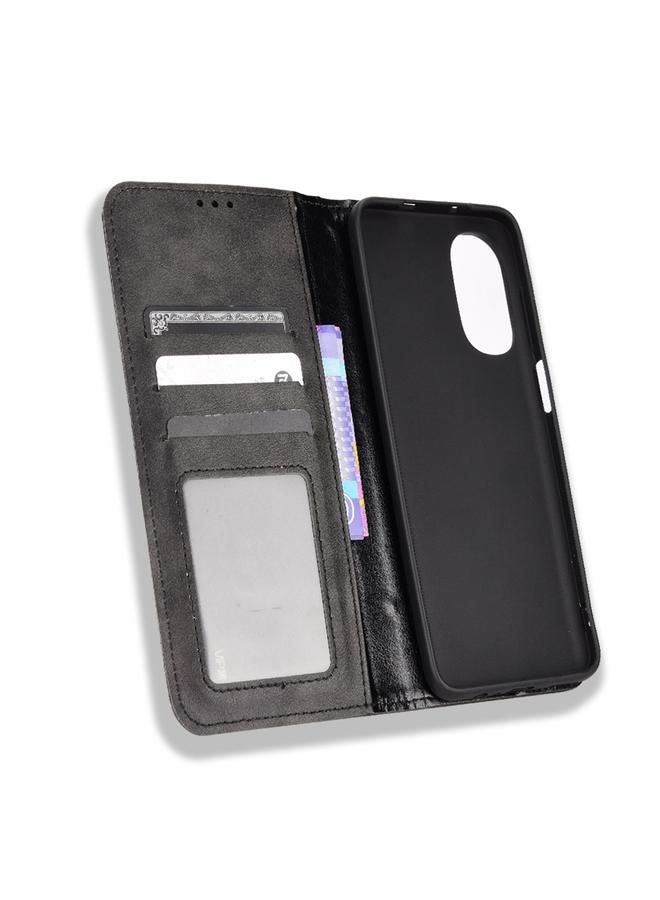 S-TOP Case For Motorola Moto G52 4G Magnetic Buckle Retro Texture Leather Phone Case - Image 4