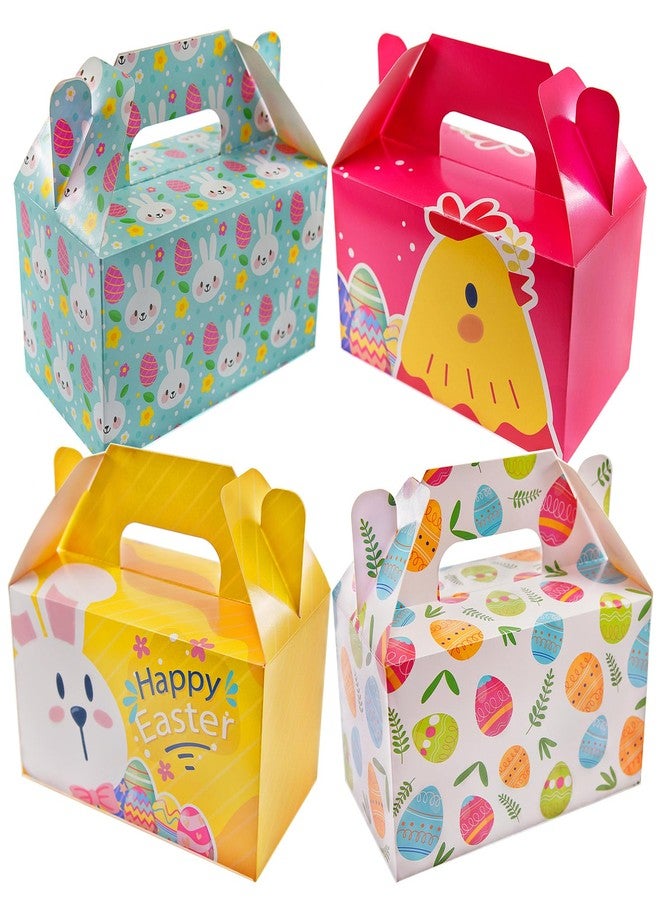 Eavotoy 12 Pack Easter Decorative Gift Treat Boxes - 6.2 x 3.5 x 3.5 inch Egg Bunny Chicken Colorful Bag Paper Box for Easter Basket Stuffers Party Favor Gifts - Image 1