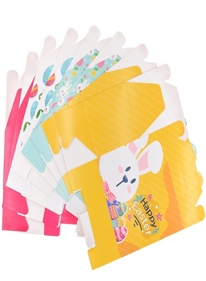 Eavotoy 12 Pack Easter Decorative Gift Treat Boxes - 6.2 x 3.5 x 3.5 inch Egg Bunny Chicken Colorful Bag Paper Box for Easter Basket Stuffers Party Favor Gifts - Image 2
