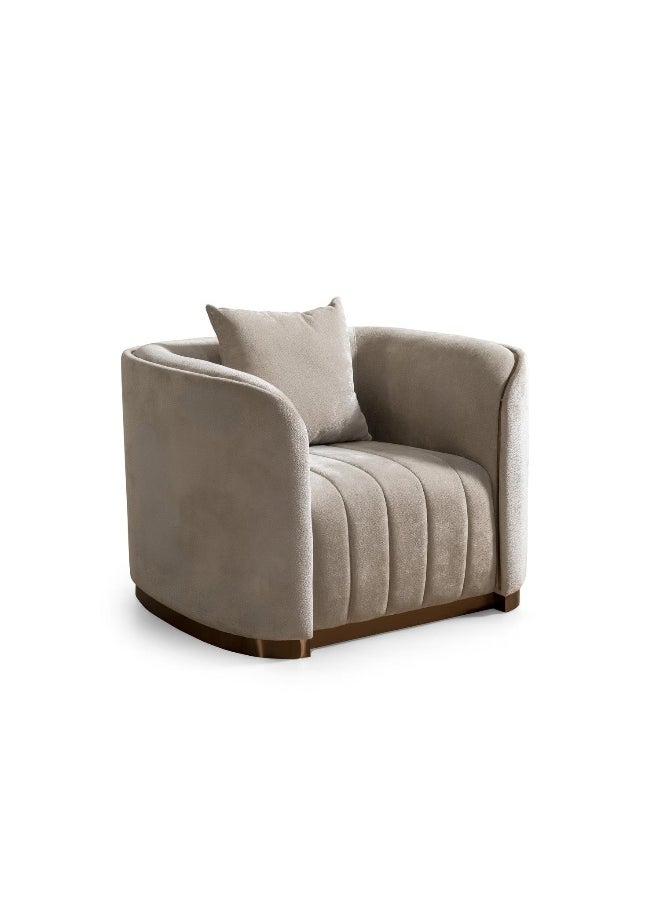 Pan Home Break Single Seater Sofa- Beige  - Image 3