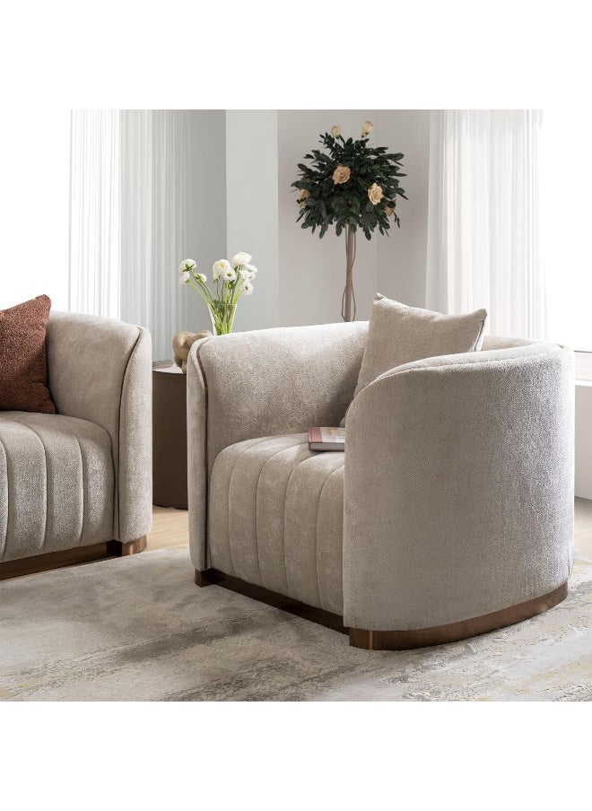 Pan Home Break Single Seater Sofa- Beige  - Image 5