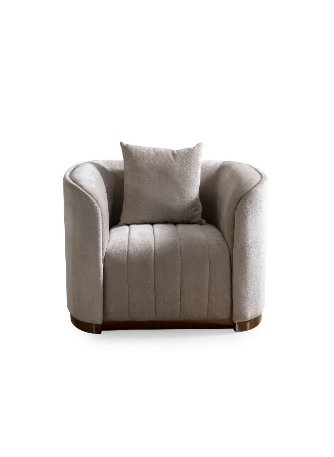 Pan Home Break Single Seater Sofa- Beige  - Image 1
