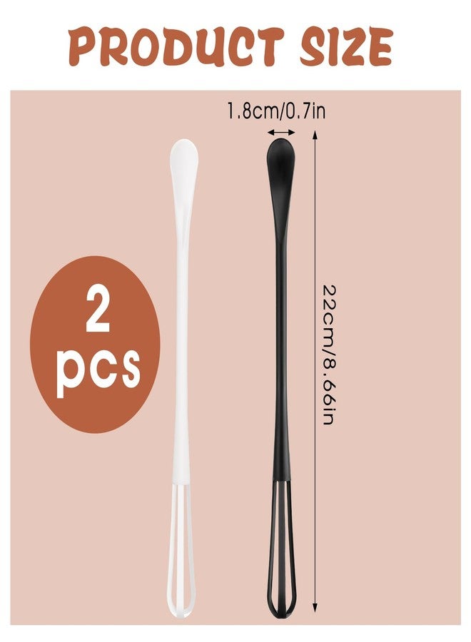 Andibro Multifunctional Mini Whisk, 2 Pcs Small 2 in 1 Whisk Utensil Mini Sugar Spoon Small Mixing Balloon Whisk Wisking Tool Set for Blending Beating Ingredients Mixing Sauces - Image 2