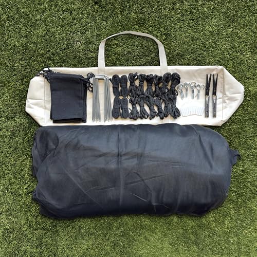 UB-STORE Mosquito Net for Patio 10 x 10 FT | Very Large Sizes & Fabric Designed for Outdoors | Insect House Screen Netting for Gazebo, Porch & Garden Terrace | Black Outside Canopy Bug Protection - Image 5