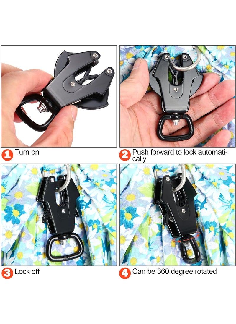 Reginary Reginary 2 Pcs Frog Clip Dog Leash 360 Degree Swivel Clip Heavy Duty Quick Release Metal Dog Leash Buckle Clasp Chain Buckle for Linking Pet Collar and Pet Supplies  - Image 5