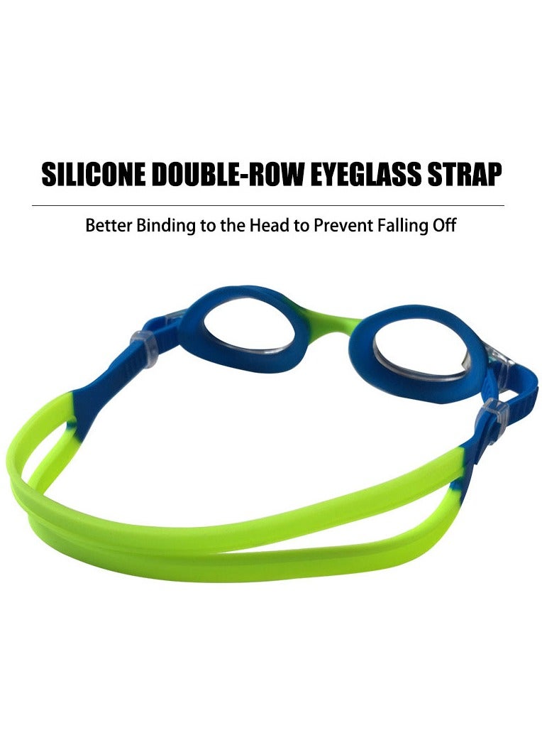 Swim Goggles Adjustable Double Row Silicone Belt Anti-Fog Swimming Goggles for Children Boys Girls Age 3-14 With Nose Clip Earplugs - Image 5