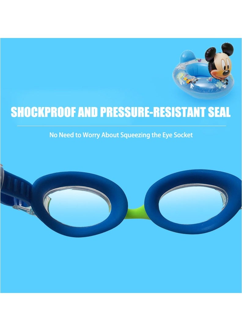 Swim Goggles Adjustable Double Row Silicone Belt Anti-Fog Swimming Goggles for Children Boys Girls Age 3-14 With Nose Clip Earplugs - Image 4