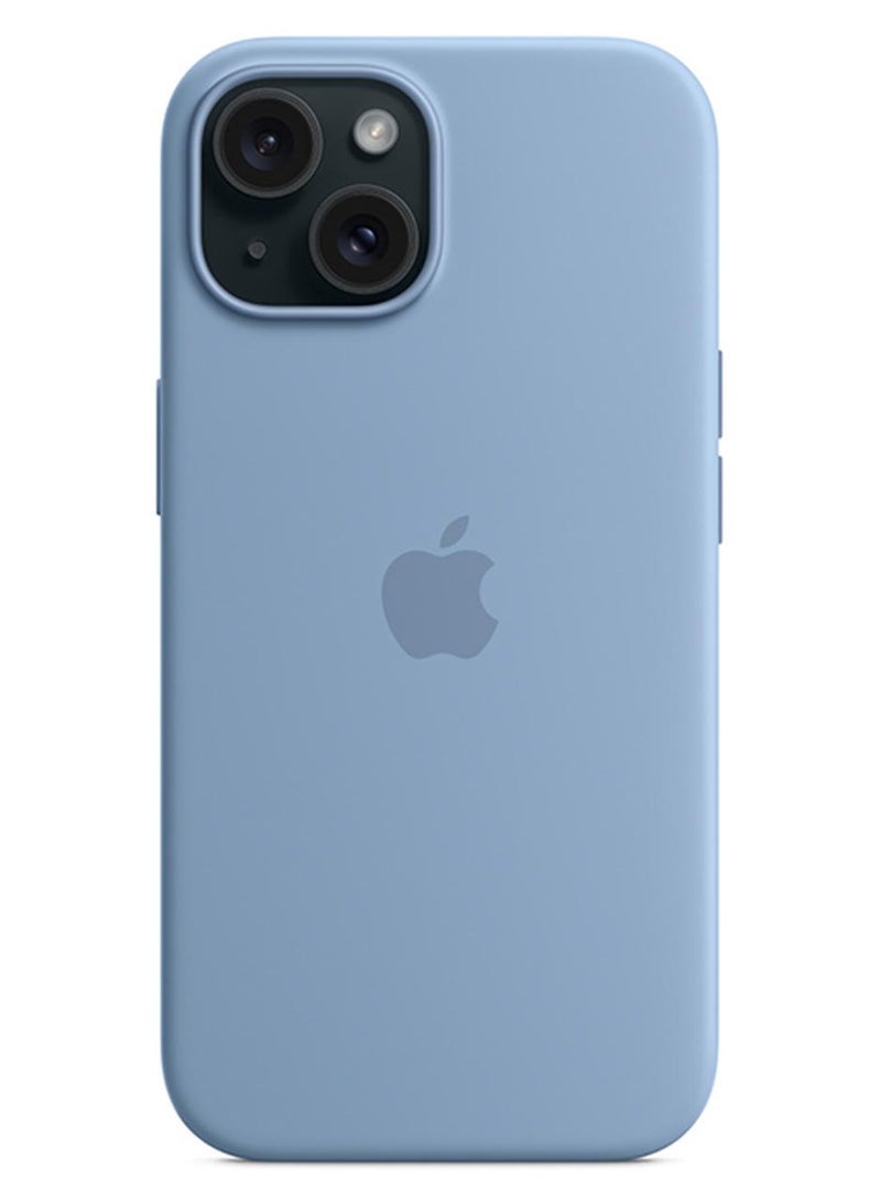 ابل  غطاء سيليكون لهاتف iPhone 15 Plus مع MagSafe - - Image 1