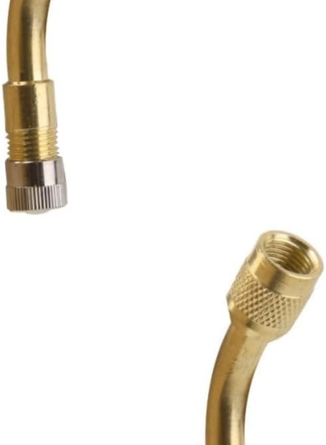 2 Pcs Tire Valve Stem Extension Adaptor For Easy Access Golden Color Medium Size - Image 1