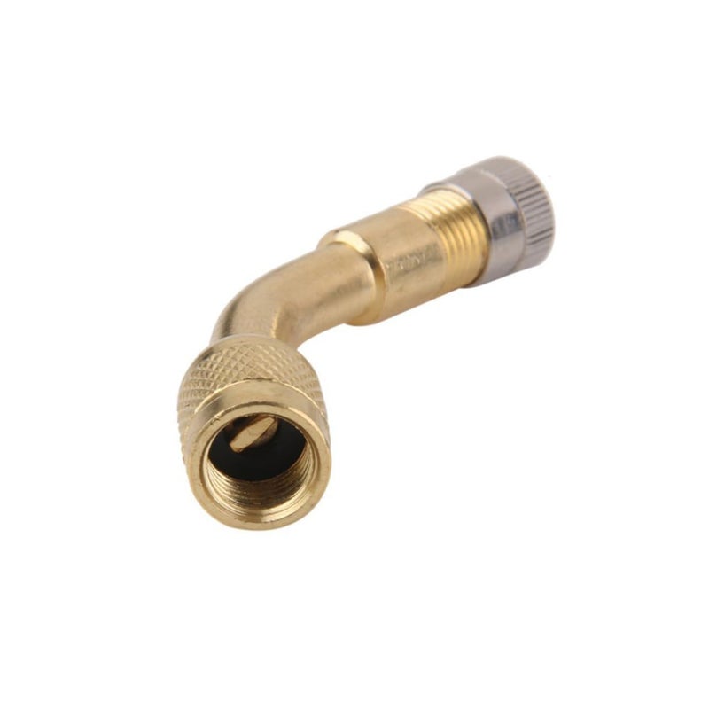 2 Pcs Tire Valve Stem Extension Adaptor For Easy Access Golden Color Medium Size - Image 3