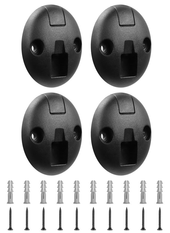 Mumeasy Baby Gate Replacement Hardware Kit, Wall Mount Accessories with Screws & Anchors for Baby & Dog Safety Gates, Black - Image 1