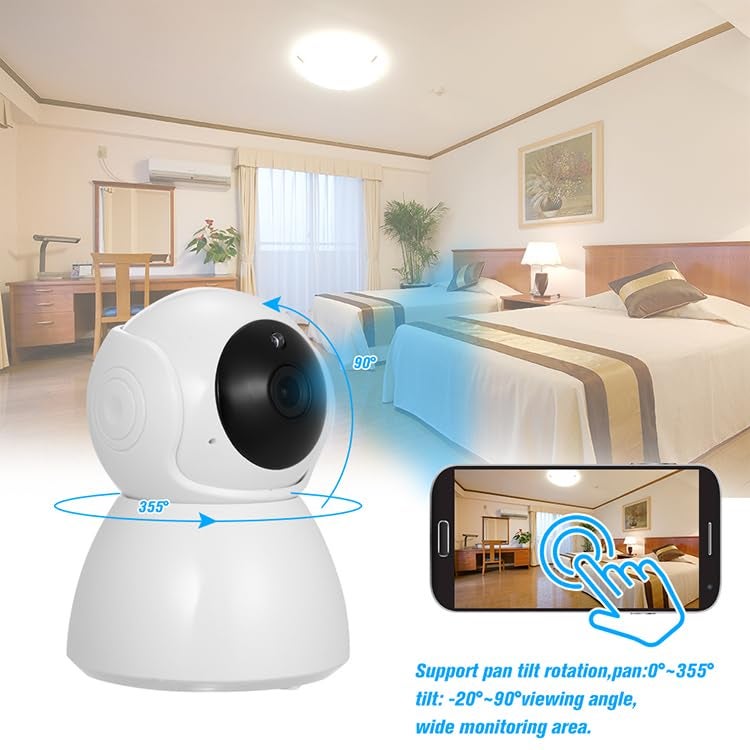 AJUK C20 Full HD 1080P WiFi Auto Tracking IP CCTV Camera with PanTilt TwoWay Audio Motion Detection Auto Tracking Night Vision Mobile Connectivity - Image 4