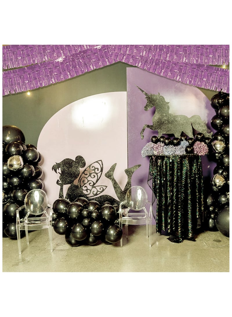 Anna 30*200cm Birthday Party Backdrop Decorations - Shiny Streamer Tassel Curtains Banner Set (12 Pieces) - Image 4