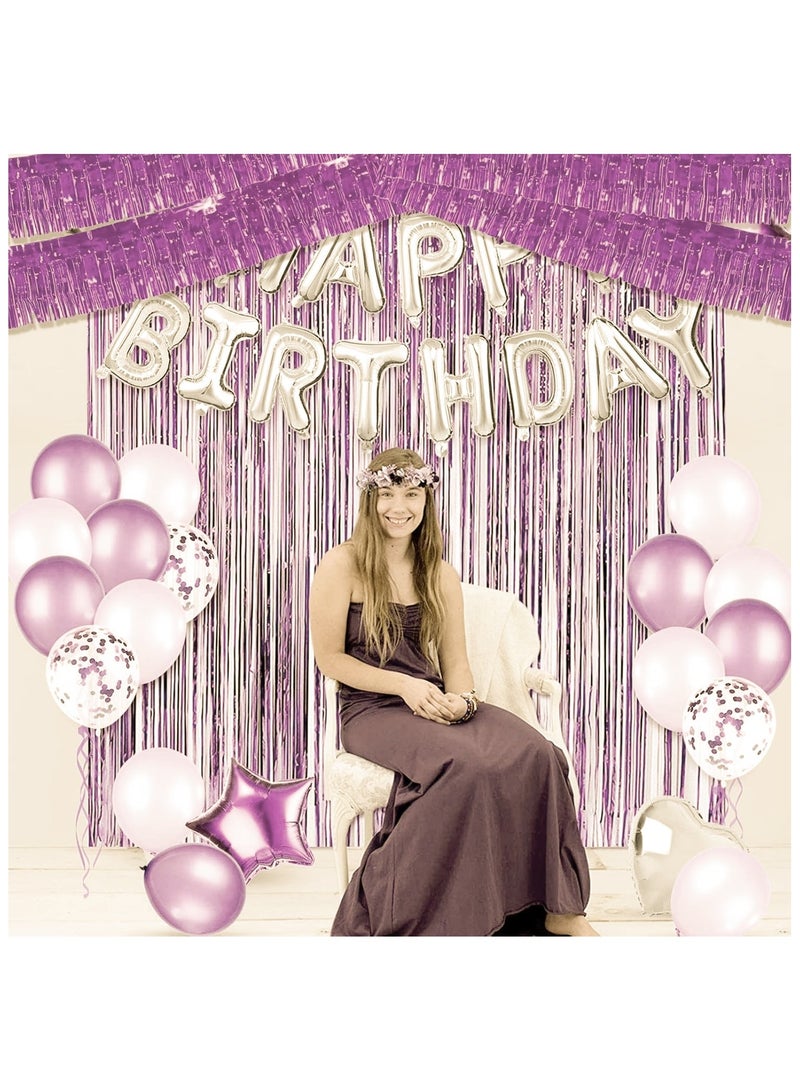 Anna 30*200cm Birthday Party Backdrop Decorations - Shiny Streamer Tassel Curtains Banner Set (12 Pieces) - Image 5