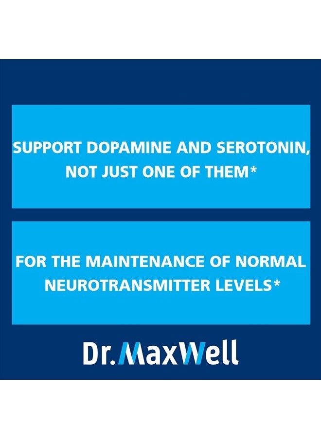 Dr. Maxwell - Serotonin and Dopamine Supplements, Better Than Dopamine or Serotonin Support Only. Helps Maintain Normal Neurotransmitter Levels*. Mucuna Pruriens, 5-HTP, Magnesium & More, USA - Image 1