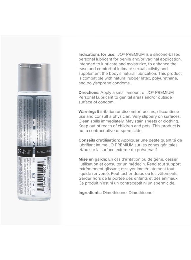 Jo Premium Original Silicone Based Lubricant, Long Lasting Silky Smooth Lube for Men, Women and Couples, 4 Fl Oz - Image 2