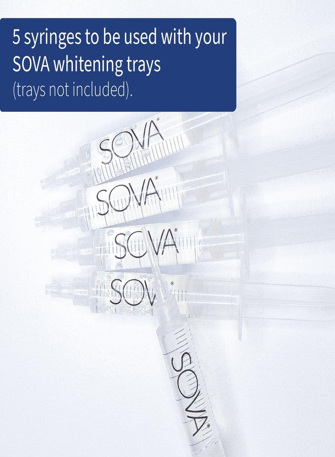 SOVA White - Teeth Whitening Replacement Gel - Non-Peroxide for Sensitive Teeth - 5 Pack - BPA, Latex, Phthalates & PVC Free - Image 2