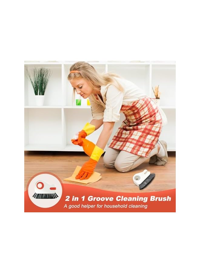 promass 2 in 1 Groove Cleaning Brush Window Track Cleaning Tools, Multifunction Hard Bristle Crevice Cleaning Brush with Hidden Scraper, Groove Cleaning Brush for Sliding Door Track(2pcs) - Image 5