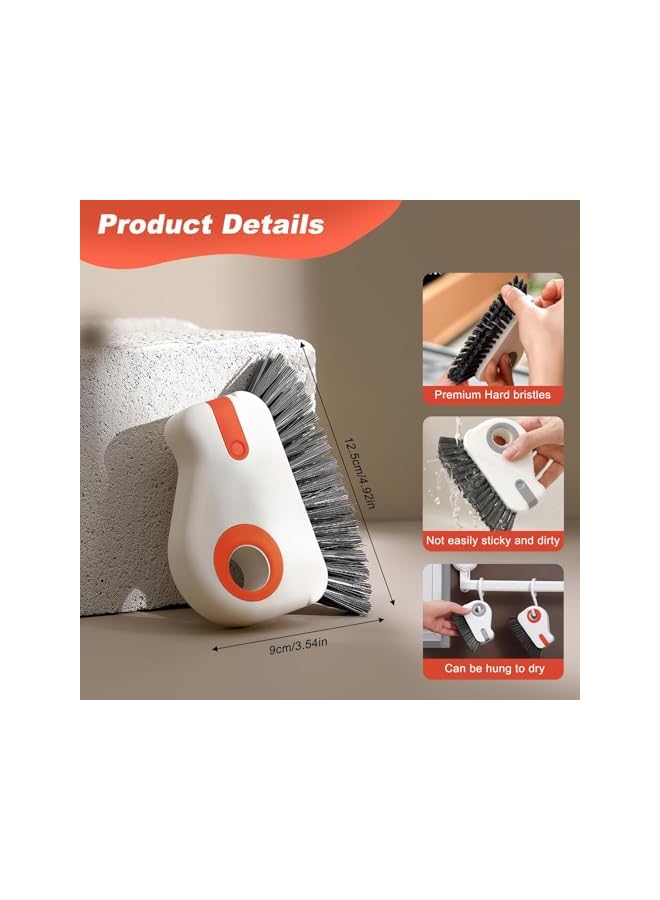 promass 2 in 1 Groove Cleaning Brush Window Track Cleaning Tools, Multifunction Hard Bristle Crevice Cleaning Brush with Hidden Scraper, Groove Cleaning Brush for Sliding Door Track(2pcs) - Image 2