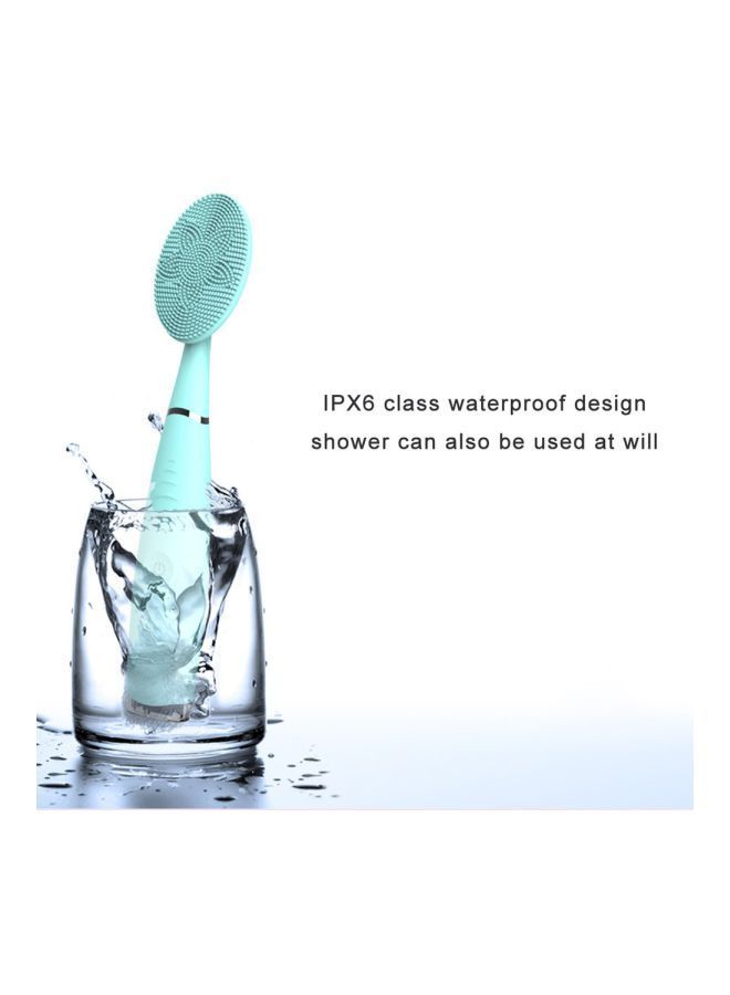 NIBEMINENT Electric Handheld Face Cleanser Brush Blue - Image 2