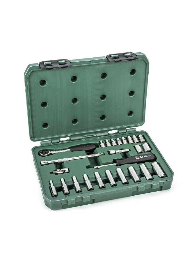 SATA ST09098SJ 25-Piece 1/4" Drive 6 Point SAE Socket Set - Image 1