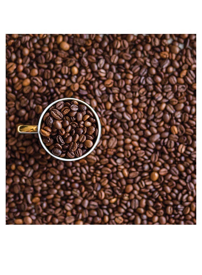 RYN فن الجدران المطبوعة بموضوع عشاق القهوة MDF بني/فضي 30x30 سم - Image 2