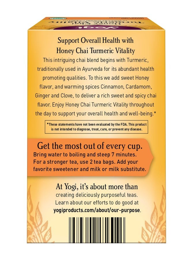 Yogi Tea, Honey Chai Turmeric Vitality, 16 ct - Image 2