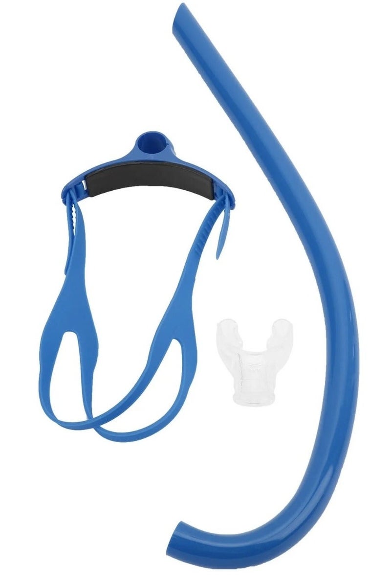 Rwnq High-quality snorkel tube for diving and swimming, made of flexible silicone, comfortable and safe to use, equipped with an adjustable head strap, featuring a professional design for both divers and beginners, ideal for snorkeling and free swimming, allowing easy breathing underwater._ Swimming equipment - Swimming accessories - Water games - Swimming supplies - Image 2