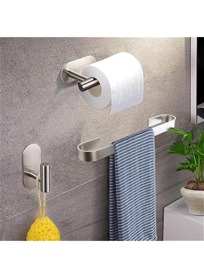 HOOKOR Towel Rail, Stainless Steel Bath Towel Bar, No Drilling Self Adhesive Towel Holder, Bathroom Towel Rack Towel Ring SUS-304 Hand Towel Ring for Kitchen Living Bedroom (15.7/ 40 cm) - Image 2