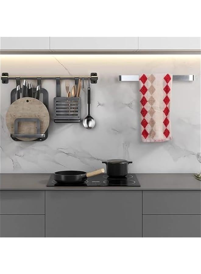 HOOKOR Towel Rail, Stainless Steel Bath Towel Bar, No Drilling Self Adhesive Towel Holder, Bathroom Towel Rack Towel Ring SUS-304 Hand Towel Ring for Kitchen Living Bedroom (15.7/ 40 cm) - Image 5