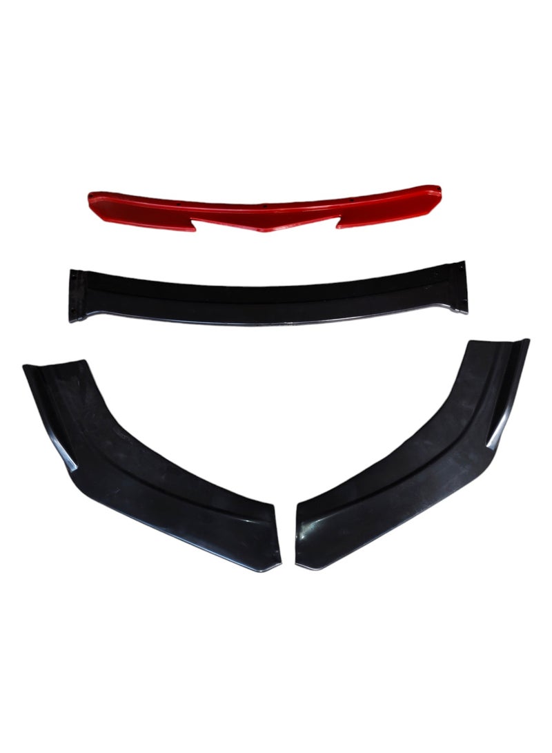 Universal Front bumper Lip Body Kit 4 pieces - Black -MT Best Buy - Image 1